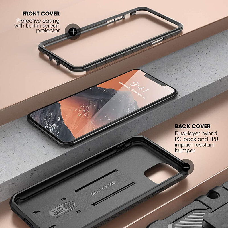 Husa iPhone 11 Pro Max Supcase Unicorn Beetle Pro, negru