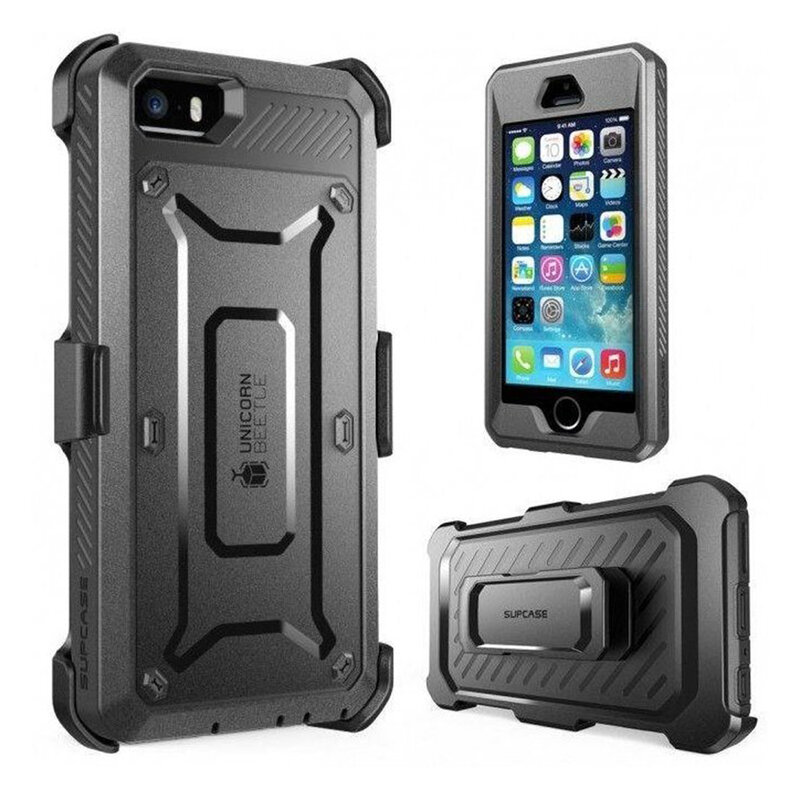 Husa iPhone 5 / 5s / SE Supcase Unicorn Beetle Pro, negru