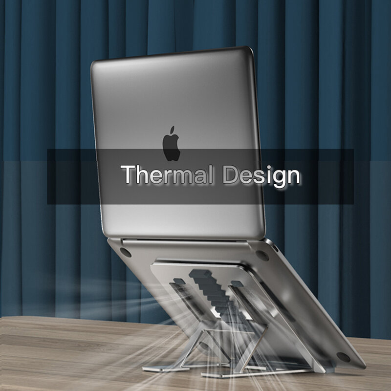 Suport laptop aluminiu, stand reglabil Yesido LP02, argintiu