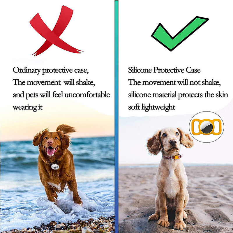 Zgarda pentru caini universala cu husa protectie Apple AirTag, negru