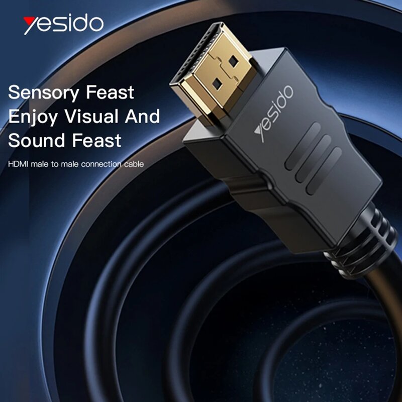 Cablu 4K HDMI Ultra HD la HDMI Yesido HM09, 1.5m, negru