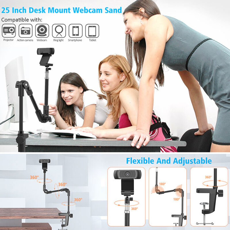 Suport masa pentru telefon, tableta, GoPro, ring light, surub 1/4, GT4