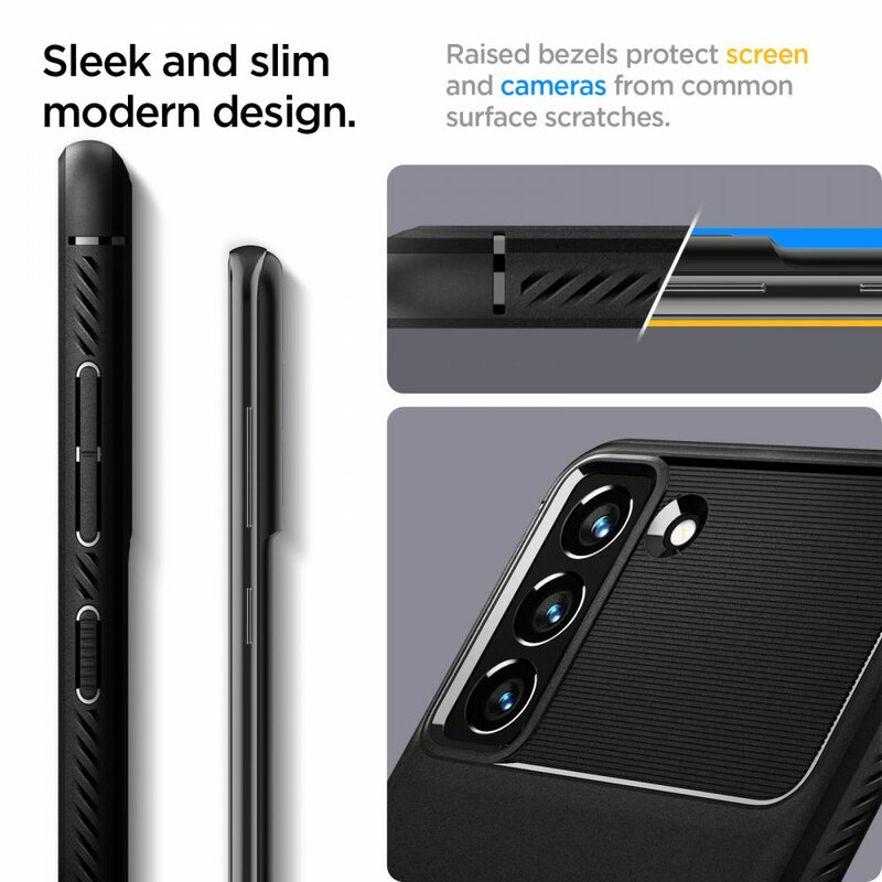 Husa Samsung Galaxy S21 FE 5G Spigen Rugged Armor, negru