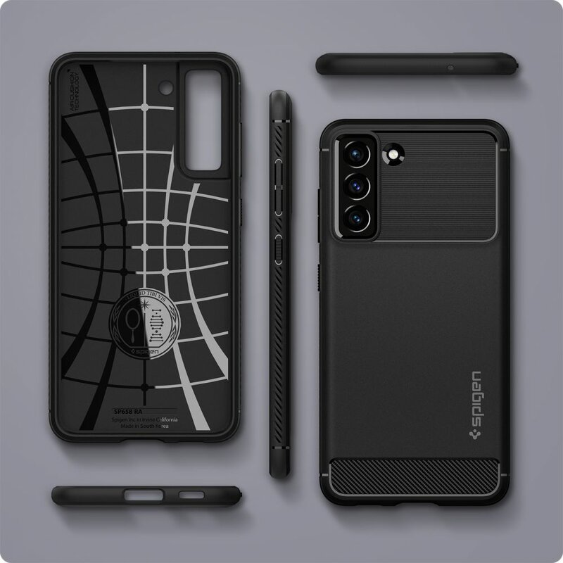 Husa Samsung Galaxy S21 FE 5G Spigen Rugged Armor, negru