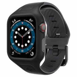 [Pachet husa + curea] Apple Watch SE 40mm Spigen Liquid Air Pro, negru