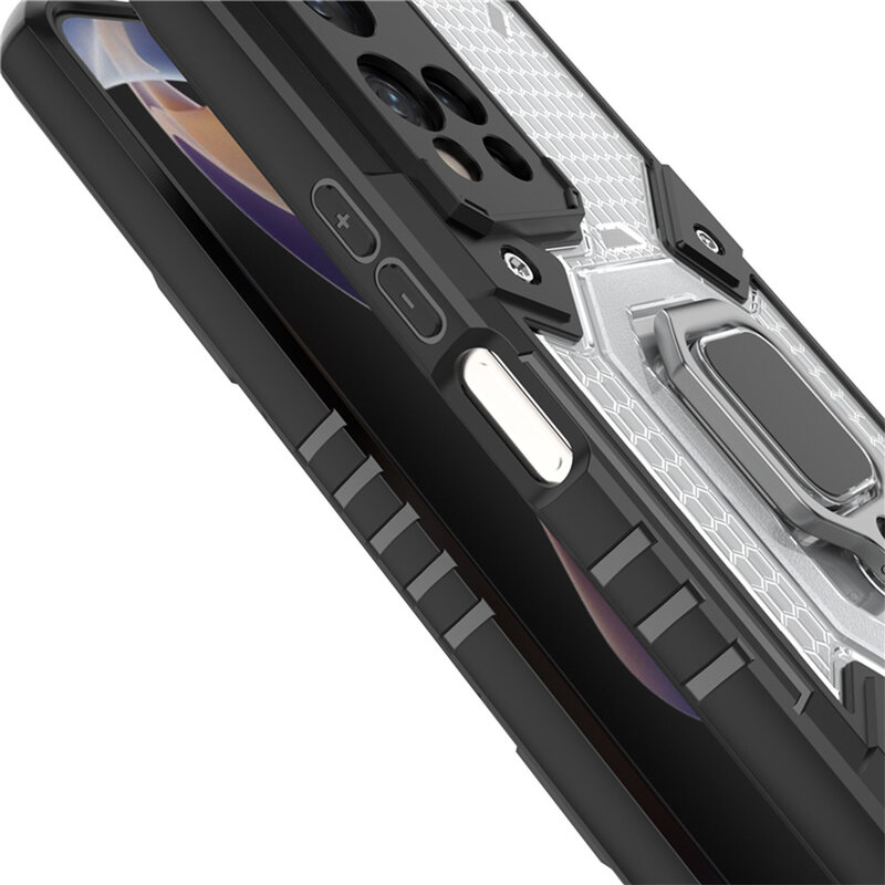 Husa antisoc Xiaomi Redmi Note 11 Pro+ 5G Techsuit Honeycomb, albastru