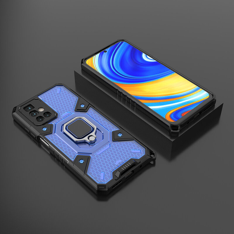 Husa antisoc Xiaomi Redmi 10 Techsuit Honeycomb, albastru