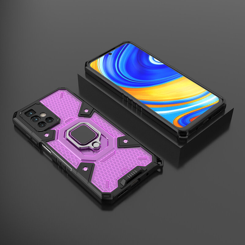 Husa antisoc Xiaomi Redmi 10 Techsuit Honeycomb, roz