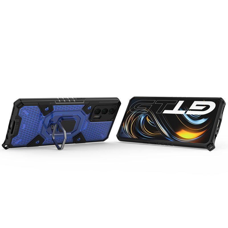 Husa antisoc Realme GT 5G Techsuit Honeycomb, albastru