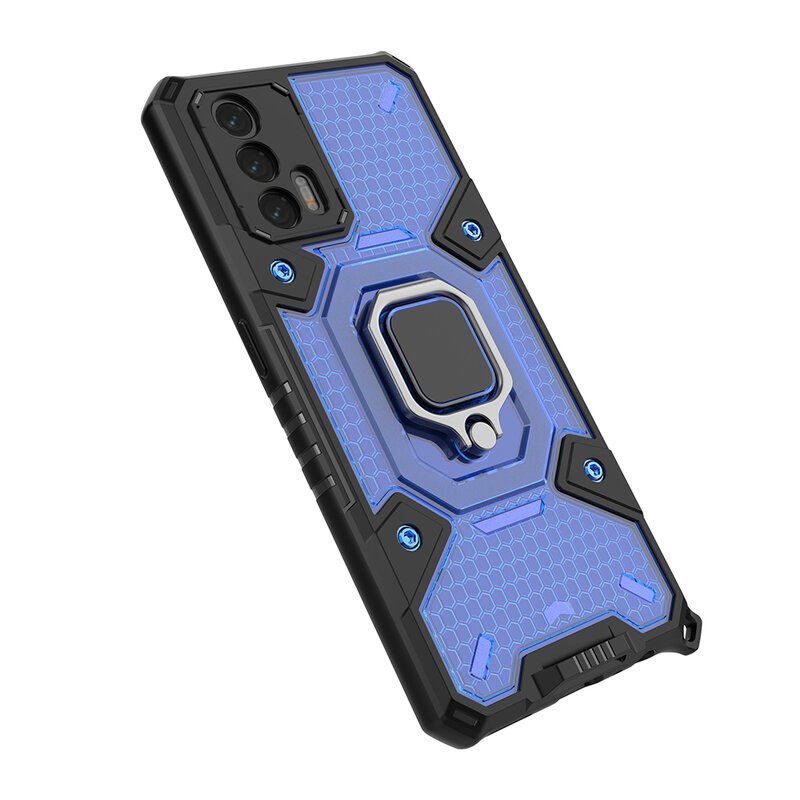 Husa antisoc Realme GT 5G Techsuit Honeycomb, albastru