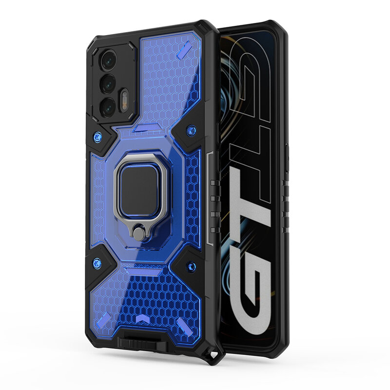 Husa antisoc Realme GT 5G Techsuit Honeycomb, albastru
