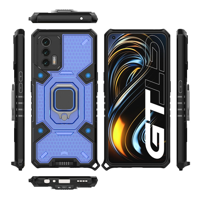 Husa antisoc Realme GT 5G Techsuit Honeycomb, albastru