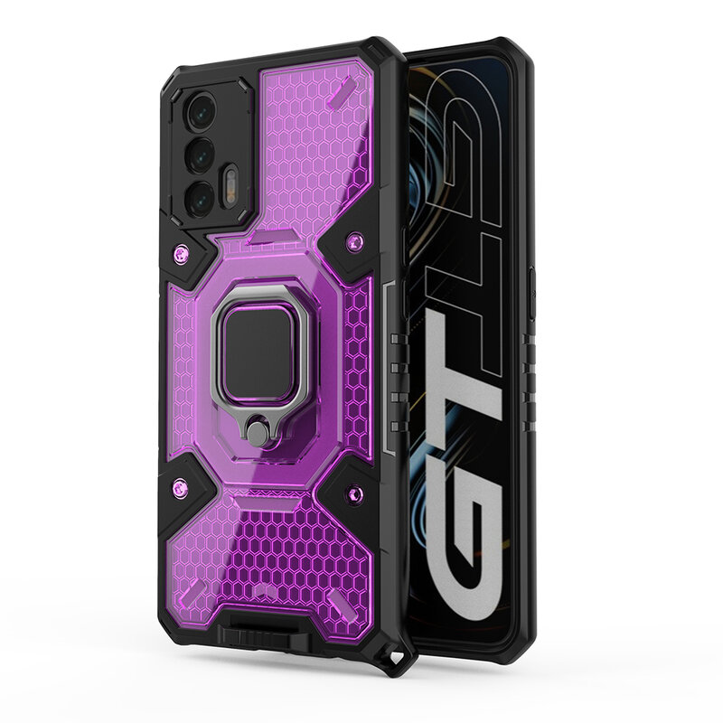 Husa antisoc Realme GT 5G Techsuit Honeycomb, roz