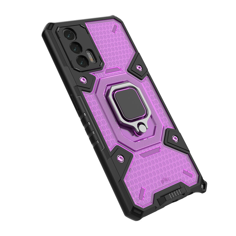 Husa antisoc Realme GT 5G Techsuit Honeycomb, roz