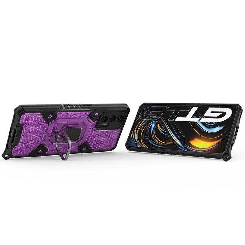 Husa antisoc Realme GT 5G Techsuit Honeycomb, roz