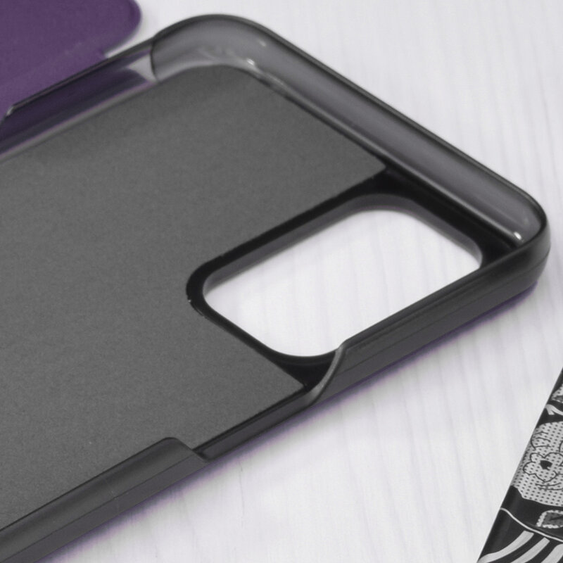 Husa Oppo A54 5G Eco Leather View flip tip carte, mov