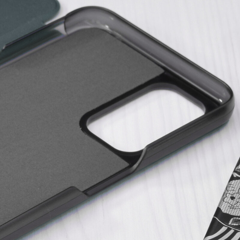 Husa Oppo A54 5G Eco Leather View flip tip carte, verde