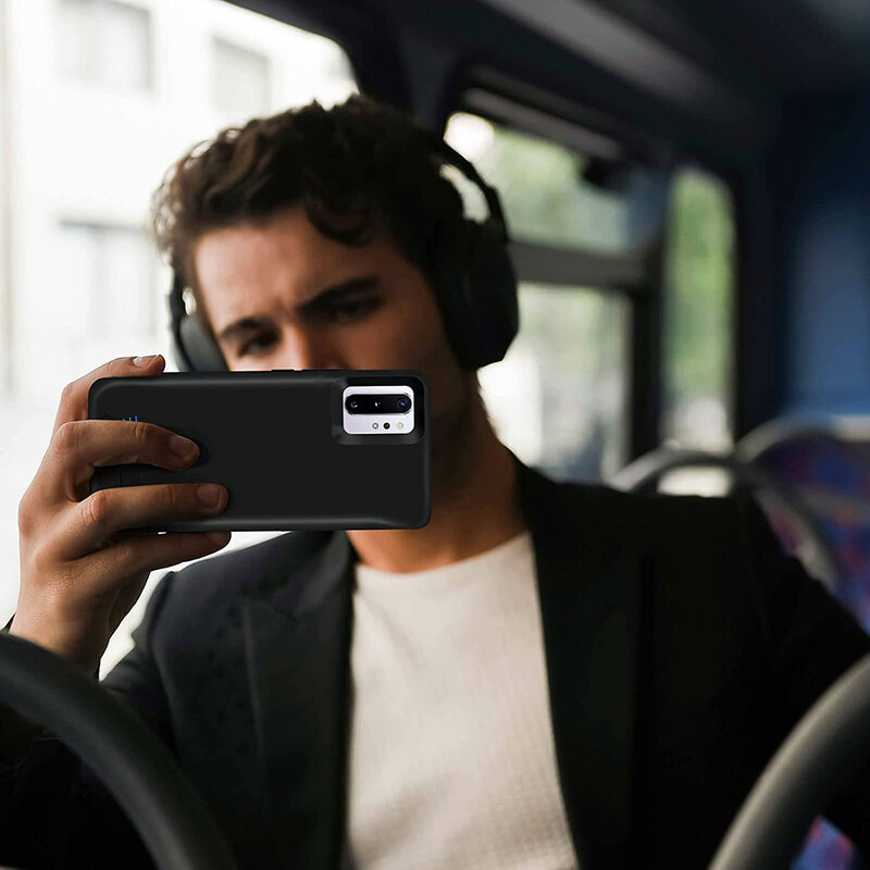 Husa cu baterie Samsung Galaxy Note 10 Plus Techsuit Power Pro, 6000mAh, negru