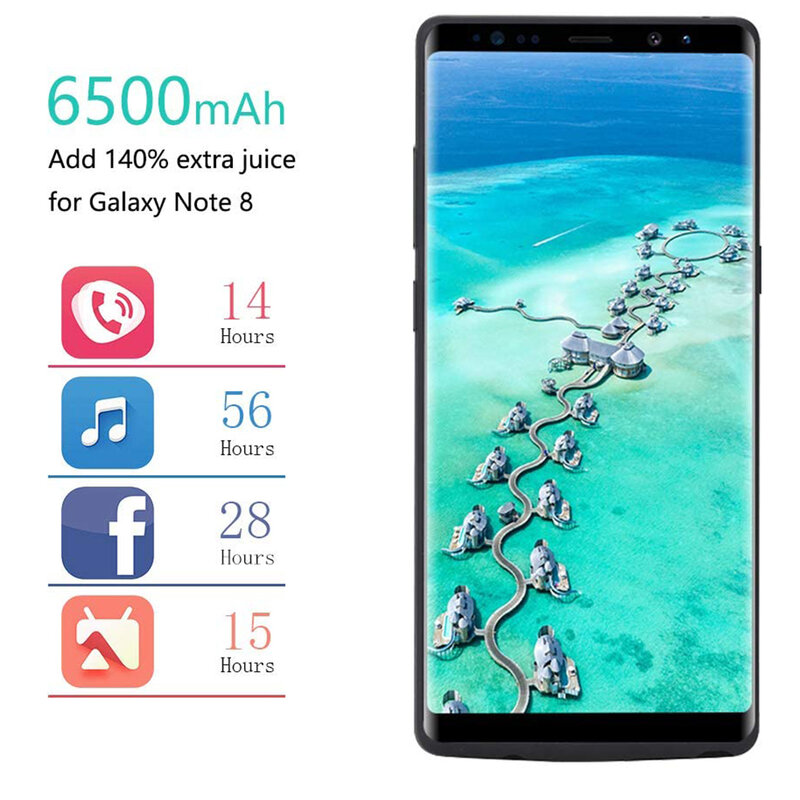 Husa cu baterie Samsung Galaxy Note 8 Techsuit Power Pro, 6500mAh, negru