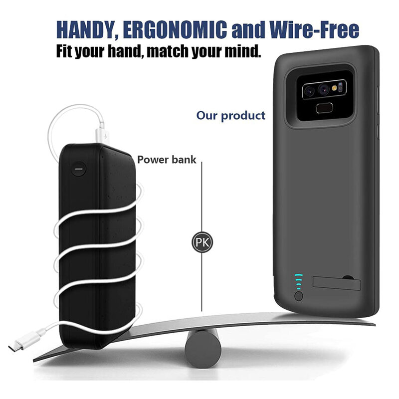 Husa cu baterie Samsung Galaxy Note 9 Techsuit Power Pro, 5000mAh, negru