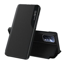 Husa Oppo A74 5G Eco Leather View flip tip carte, negru