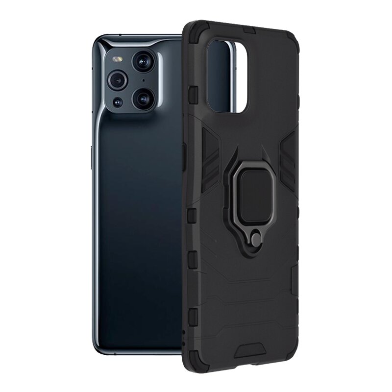 Husa Oppo Find X3 Pro Techsuit Silicone Shield, negru