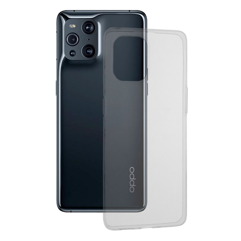 Husa Oppo Find X3 Pro Techsuit Clear Silicone, transparenta