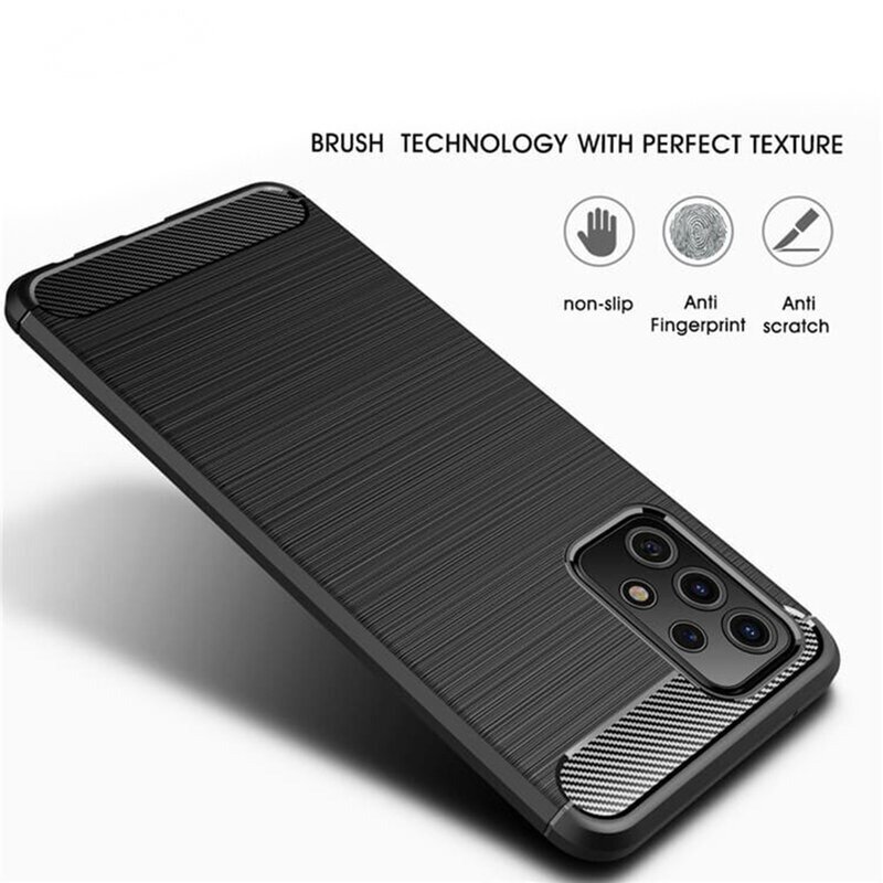 Husa Samsung Galaxy A53 5G Techsuit Carbon Silicone, negru