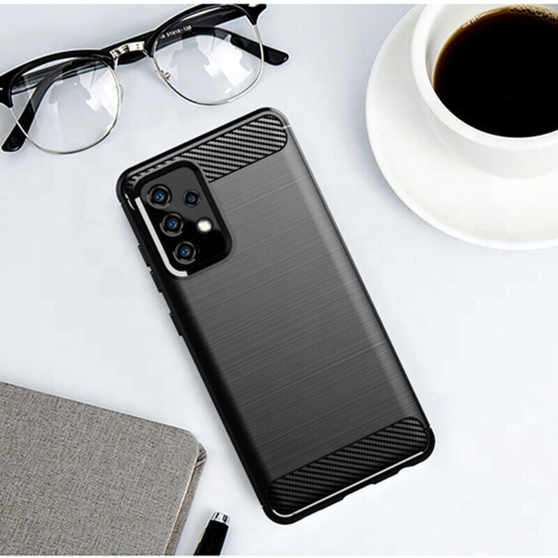 Husa Samsung Galaxy A53 5G Techsuit Carbon Silicone, negru