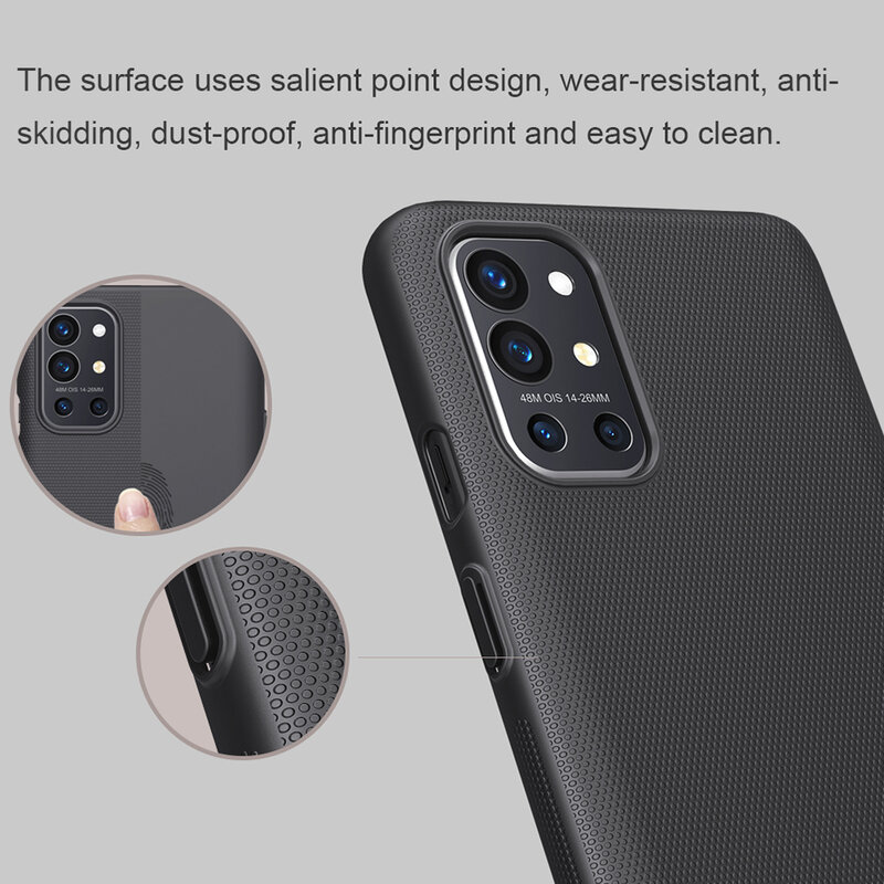Husa OnePlus 9R Nillkin Super Frosted Shield, negru
