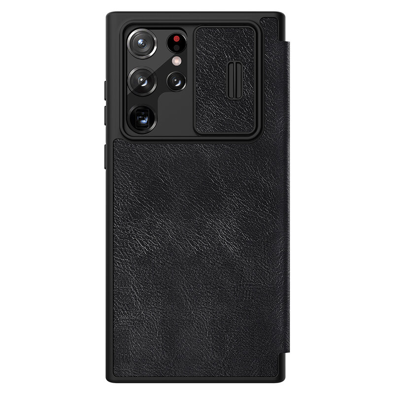 Husa Samsung Galaxy S22 Ultra 5G Nillkin QIN Leather PRO, negru