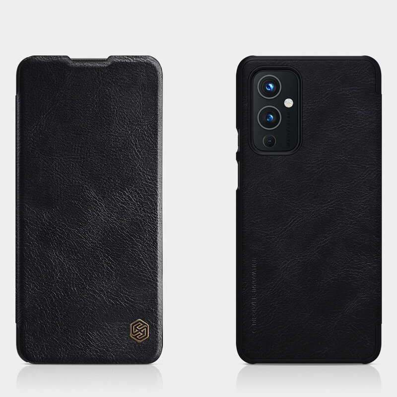 Husa OnePlus 9 Nillkin QIN Leather, negru