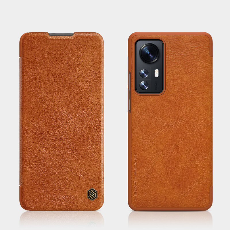 Husa Xiaomi Poco M4 Pro 5G Nillkin QIN Leather, maro