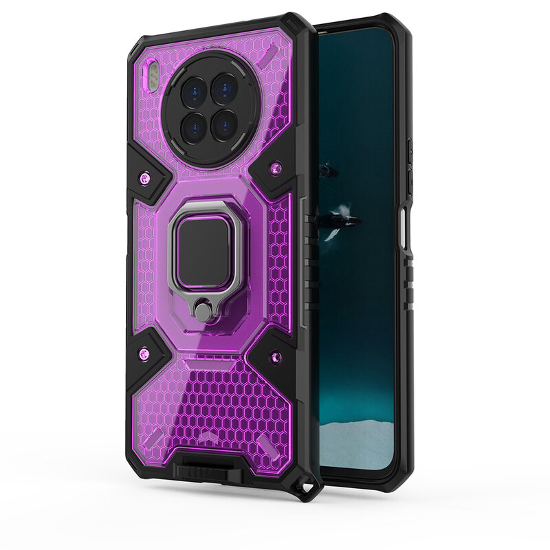 Husa antisoc Huawei nova 8i Techsuit Honeycomb, roz