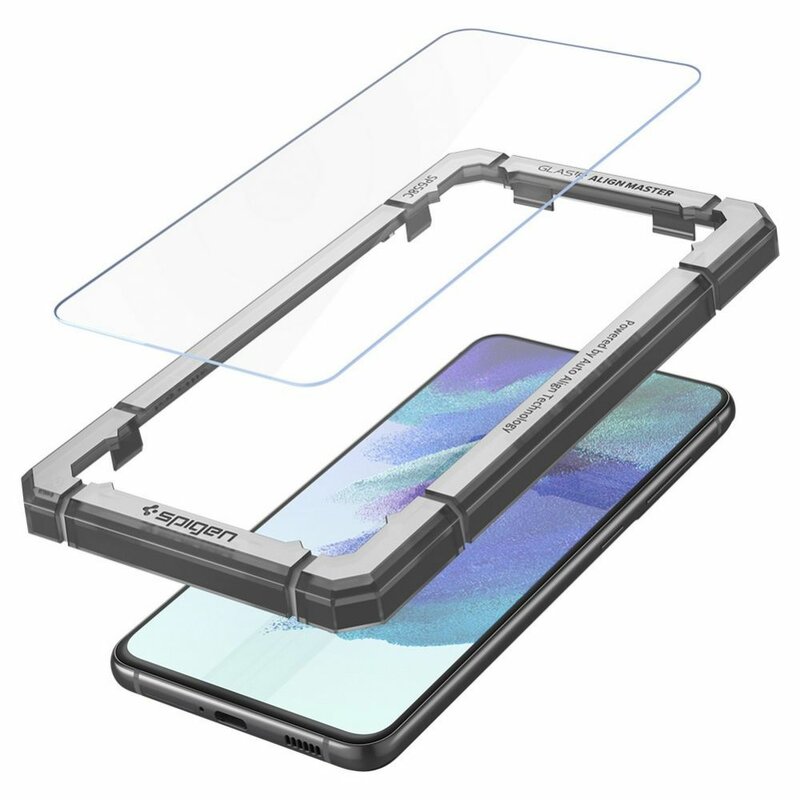 [Pachet 2x] Folie sticla Samsung Galaxy S21 FE 5G Spigen Glas.tR Align Master, clear