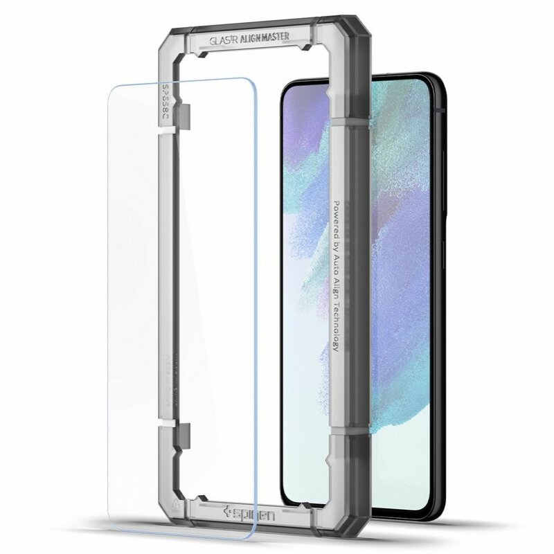 [Pachet 2x] Folie sticla Samsung Galaxy S21 FE 5G Spigen Glas.tR Align Master, clear