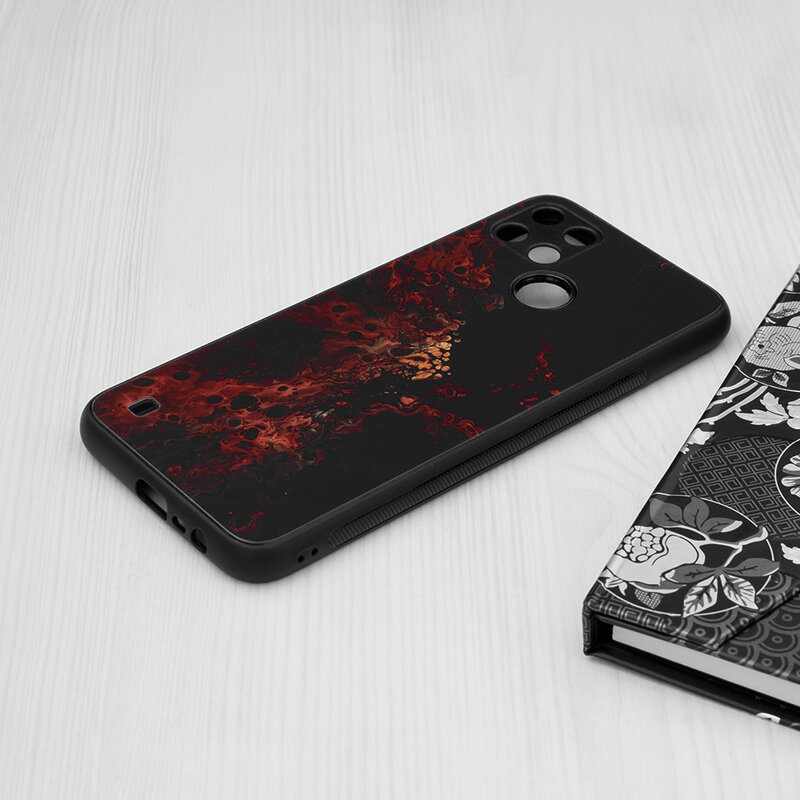 Husa Realme C21Y Techsuit Glaze, Red Nebula