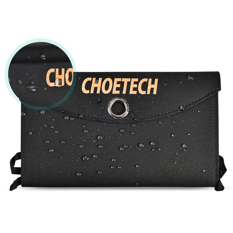 Panou solar incarcare telefon Choetech, 2x USB, 19W, SC001