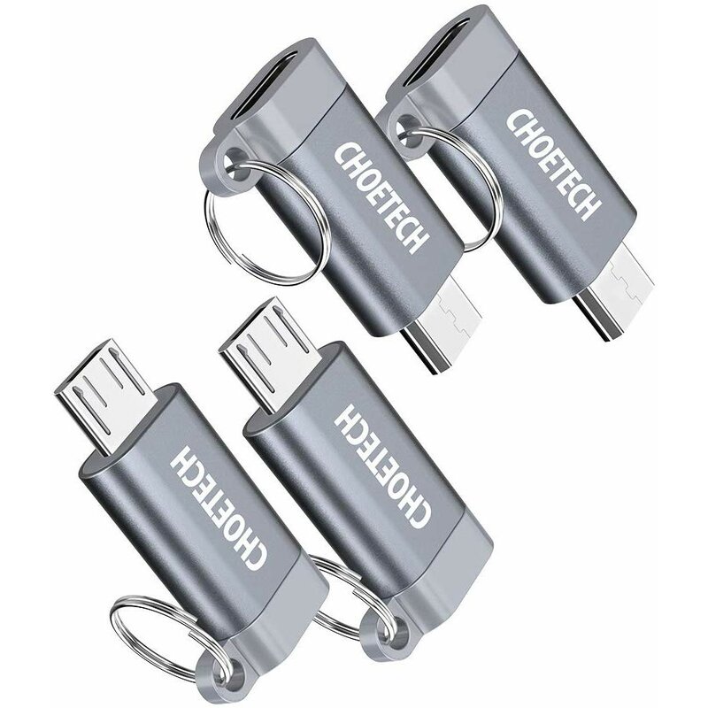 [Set 4x] Adaptor USB-C la Micro-USB Choetech, 480 Mbps, PD-2CMGY