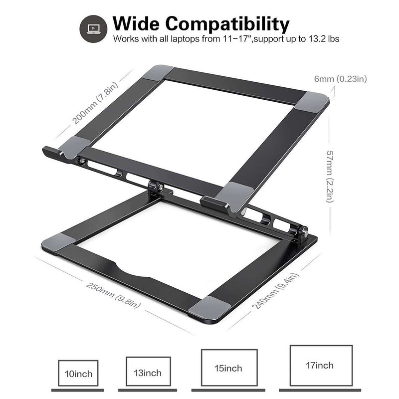 Suport laptop aluminiu universal Tech-Protect Prodesk, argintiu