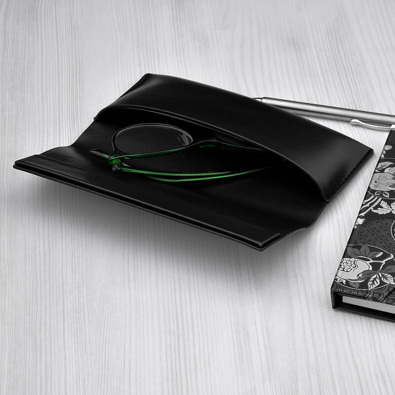 Toc ochelari piele ecologica, etui universal Techsuit, negru, TRGC-02