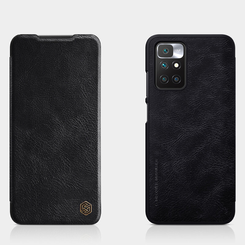 Husa Xiaomi Redmi 10 Nillkin QIN Leather, negru