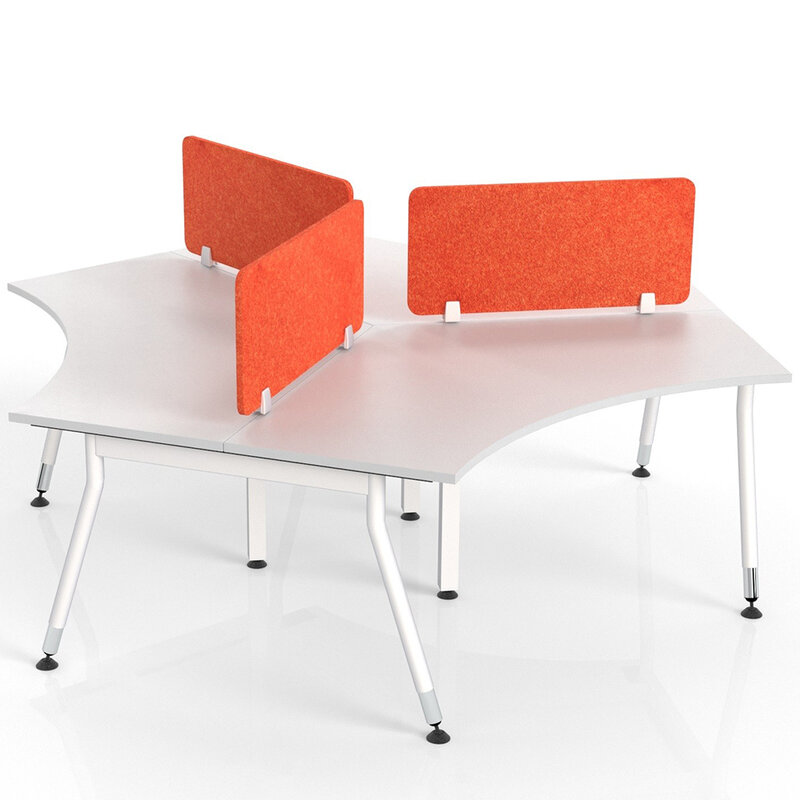 Panou fonoabsorbant despartitor birou, 160 x 45cm, portocaliu, AC32