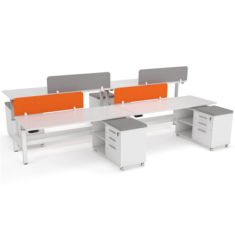 Panou fonoabsorbant despartitor birou, 160 x 45cm, portocaliu, AC32