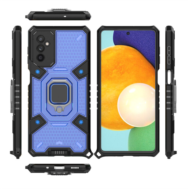 Husa antisoc Samsung Galaxy M52 5G Techsuit Honeycomb, albastru