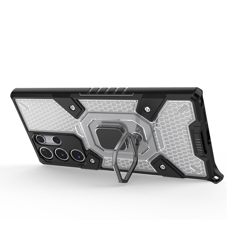 Husa antisoc Samsung Galaxy S22 Ultra 5G Techsuit Honeycomb, albastru