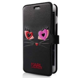 Husa iPhone 7 Karl Lagerfeld Love Cat Book - Negru KLFLBK7CL2BK