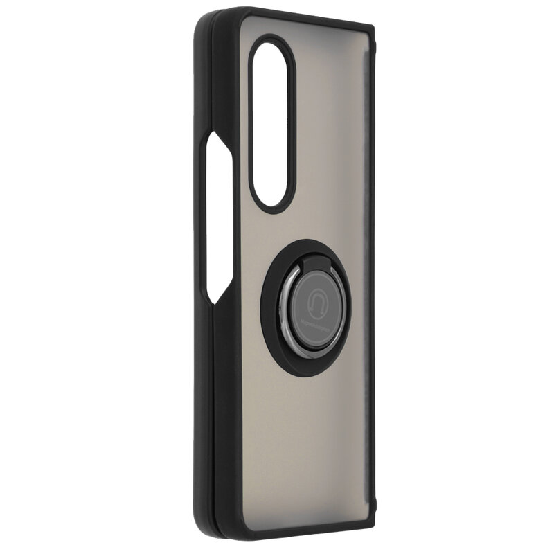 Husa Samsung Galaxy Z Fold3 5G Techsuit Glinth cu inel suport stand magnetic, negru