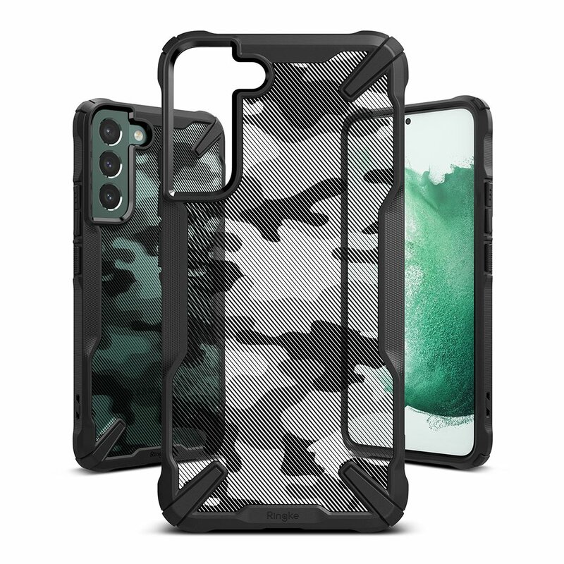 Husa Samsung Galaxy S22 Plus 5G Ringke Fusion X Design - Camo Black
