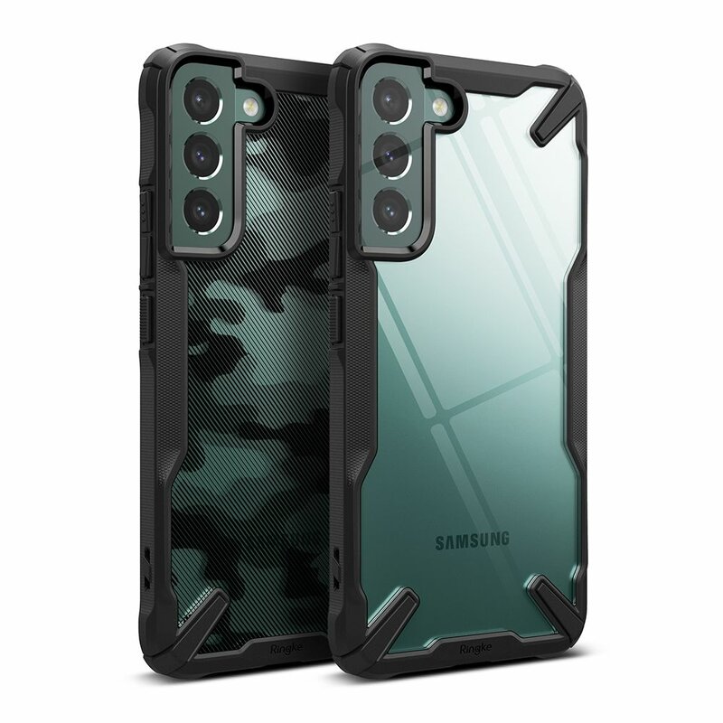 Husa Samsung Galaxy S22 Plus 5G Ringke Fusion X Design - Camo Black